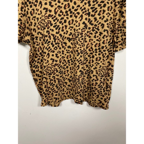 Free People We The Free Clarity T-Shirt in Cheetah Size Small - Picture 4 of 7